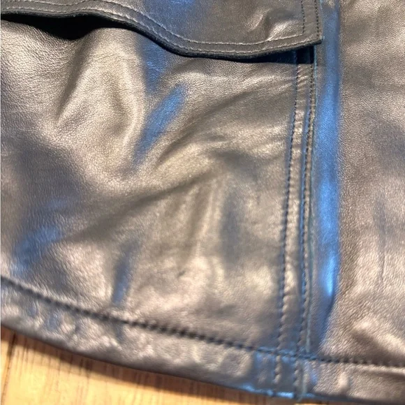 Ann Taylor Black Leather Jacket - Picture 2 of 7